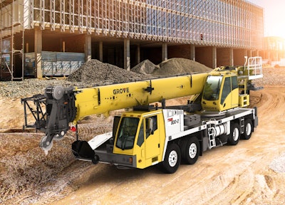 As the successor to the Grove TMS800E truck crane, the TMS800-2 adopts technology and features developed for larger truck-mounted and all-terrain cranes.