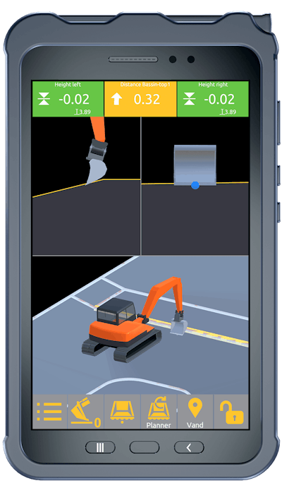 Leveraging sensors, antennas and a tablet, the 3D machine guidance system can be used on excavators and wheel loaders.