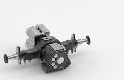 The new e-axle allows even more batteries on the truck by integrating the electric motors and the transmission into the rear axle.