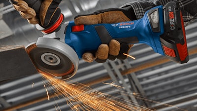 The brushless 4 1/2-in. angle grinder features the X-LOCK mount, offering a wheel change interface that's up to five times faster than conventional interfaces.