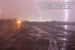 The service uses an onsite, wireless, solar-powered sensor array to detect and calculate 16 points of weather and environmental data.