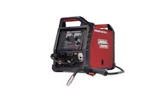 The POWER MIG 211i welder is a rugged 200-amp machine for MIG, flux-cored, and spool gun welding on construction sites.