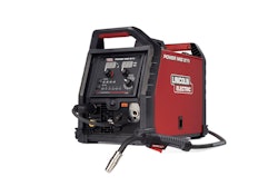 The POWER MIG 211i welder is a rugged 200-amp machine for MIG, flux-cored, and spool gun welding on construction sites.