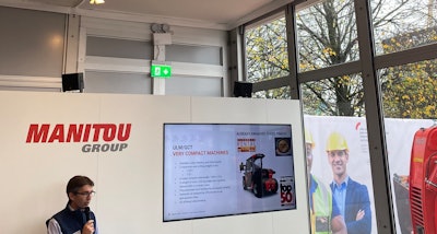 Among other products, the Manitou Group highlighted its ULM-GCT ultra-compact telehandler, the winner of a 2022 Equipment Today Contractors' Top 50 New Products Award.