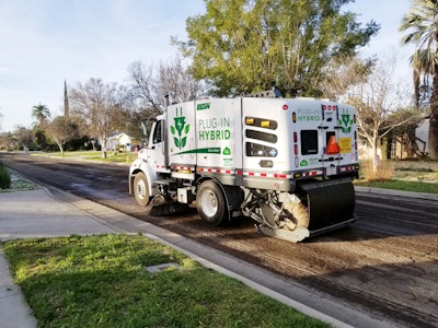 Hybrid Broom Bear In Use Street Left Facing