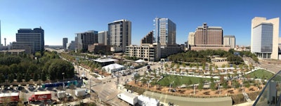 Installing the Nancy Best Concrete Fountain in Dallas' Klyde Warren Park