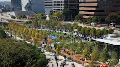 Installing the Nancy Best Concrete Fountain in Dallas' Klyde Warren Park