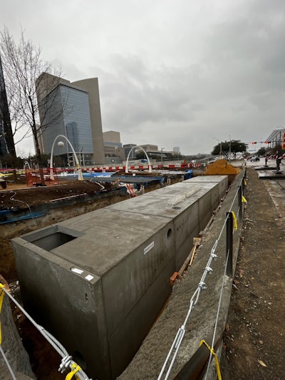 Installing the Nancy Best Concrete Fountain in Dallas' Klyde Warren Park