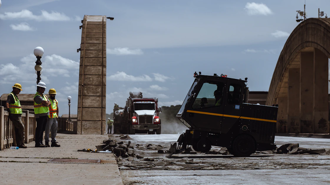 Viking Ride Engineering Details National Flooring Equipment's Viking Ride-on Scraper for Roadway ...