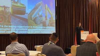 Sara Feuling sharing The Future of Building report.