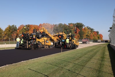 For the surface course design, the Walbec team worked with NASCAR engineers to help determine the best mix and process for installation.