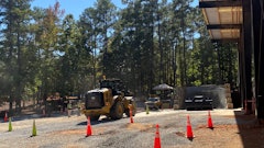 The Caterpillar Global Operator Challenge in Clayton, N.C., had a wheel loader portion that required competitors to cart around a 1980s-era Cat yellow Chevy Blazer.