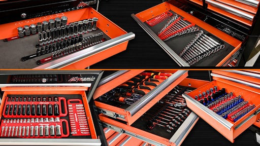 12 Piece Combination Wrench Organizer Tray