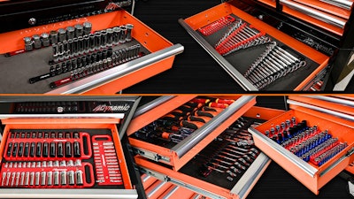 The line includes several solutions for storing sockets, wrenches, screwdrivers and other small tools. Each Dynamic tool organizer comes with a lifetime warranty.