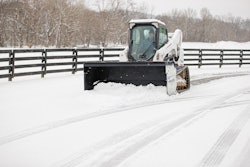 The Ignite Snow Pusher attachment features a corrosion-resistant finish that can stand up to harsh winter conditions and an 8-in. replaceable rubber cutting edge that offers surface protection and scraping ability.