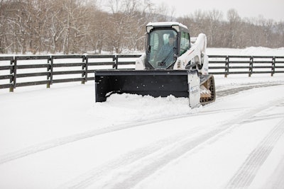 The Ignite Snow Pusher attachment features a corrosion-resistant finish that can stand up to harsh winter conditions and an 8-in. replaceable rubber cutting edge that offers surface protection and scraping ability.