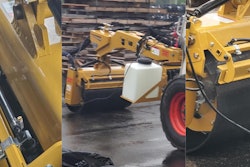 The accessory fits on all Offset Vibratory Roller attachments and aids in suppressing dust particles, compacting aggregates and preventing clumping when rolling hot mix asphalt.