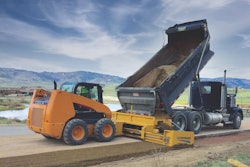 The FH-R is a solution for material placement, dispensing topsoil, gravel, asphalt, limestone and more — all with an attachment compatible with common machines.