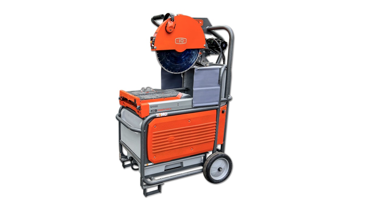 The iQ1550 21.5 in. Dry Cut Masonry Saw with Integrated Dust