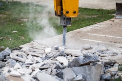 Compatible with the Brokk 900 demolition robot, this versatile hydraulic breaker attachment has a 400-900 blow-per-minute rate applicable for breaking granite and similar types of rock or surfaces.