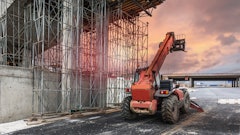 Developed for telehandler applications lifting up to 12,000-lbs., Dana’s new driveline comes equipped with a compact Spicer 312 dropbox for high-power hydrostatic motors.