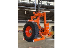 With a capacity to lift tires weighing up to 1,400-lbs., the HTH-1400 is fully adjustable to handle tires between 30-in. and 53-in. and diameter, and up to 19-in. in width.