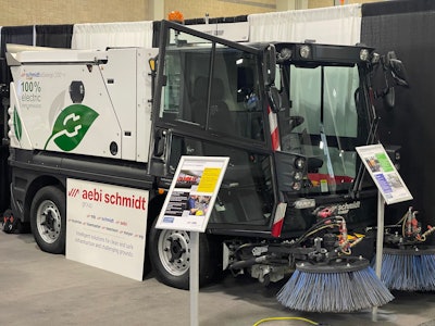 eSwingo 200⁺ the first fully electric compact sweeper from aebi Schmidt.