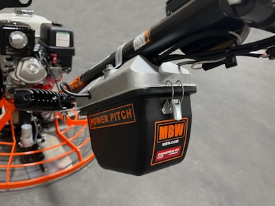 With contractor safety in mind, this product allows the operator to pitch the blades without taking hands off the handle.