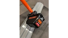 Powered by the M18 REDLITHIUM Milwaukee battery, the vibratory bull float is designed for blending concrete in emergency situations.