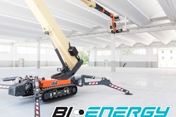 The system equips these JLG machines with two full-sized, independent power sources, combining an emissions-free lithium-ion battery pack with a diesel engine to allow operators to work indoors and outside with one machine.