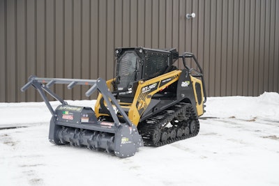 Designed for skid steers and compact track loaders with 28 to 62.9 GPM hydraulic flow and 50 to 150 hydraulic horsepower, the S Series now includes a reversible secondary shear bar in the two-stage cutting chamber to allow a fresh cutting edge.