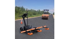 The complete PaveScan RDM 2.0 system includes a rugged deployment cart and an integrated concentrator box that accommodates up to three sensors and includes housing for cable management and hot-swappable, dual batteries.