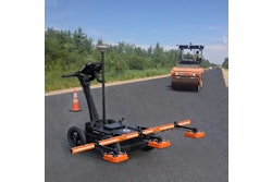 The complete PaveScan RDM 2.0 system includes a rugged deployment cart and an integrated concentrator box that accommodates up to three sensors and includes housing for cable management and hot-swappable, dual batteries.