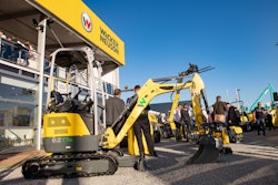 A central focus of Wacker Neuson’s booth is a 1.7-ton battery-powered excavator, the EZ17e.