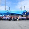 Designed for large-scale construction projects, the 2,400-ton all-terrain crane's high-power hoisting system with small magnification increase can achieve lifting a wind turbine to 160 meters in 30 minutes.