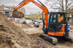 Hitachi will showcase its new ZX55U-6EB electric compact excavator at CONEXPO.