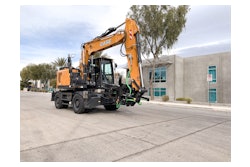 As a wheeled machine, the WX175E SR self-transports from site-to-site with maximum travel speeds up to 22 miles per hour.