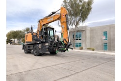 As a wheeled machine, the WX175E SR self-transports from site-to-site with maximum travel speeds up to 22 miles per hour.