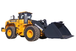 As the largest model in Hyundai’s A series wheel loader product line, the new Hyundai HL985A wheel loader is designed for high-production jobs including quarrying, aggregates and other mass-volume material handling applications.