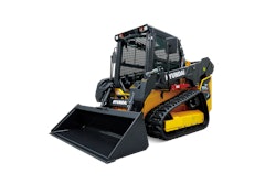 The Hyundai HT100V has a rated operating capacity of 2,300-lbs. (1,220 kg) and is designed for construction, landscaping, agriculture and material handling applications.