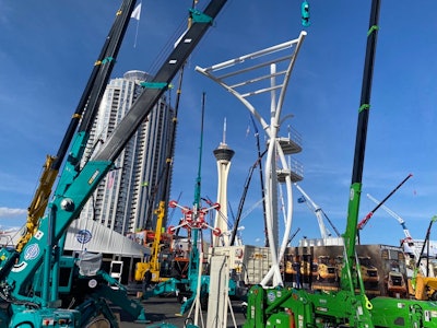 The Festival Lot at CONEXPO/CON-AGG showcased the industry's aerial equipment.