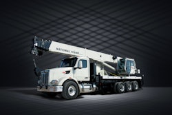 National Crane is partnering with Peterbilt to exhibit an NBT45-2 configuration that does not require a single front outrigger.