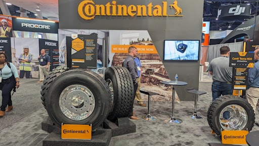 Continental AG displayed its connected solution for tire maintenance and management, as well as a line of solid-state LED lighting products for construction work vehicles and trucks at ConExpo 2023.