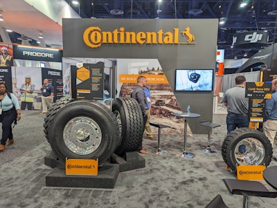 Continental AG displayed its connected solution for tire maintenance and management, as well as a line of solid-state LED lighting products for construction work vehicles and trucks at ConExpo 2023.