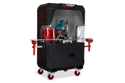 The CuttingStation weighs 396-lbs. and features storage areas for holding tools, equipment and small items.