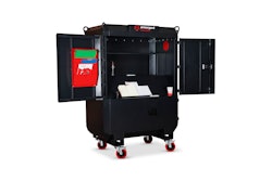 Protected by 16-gauge steel with a powder coated finish, individuals can access lighting, UL approved power supply and additional storage on the SiteStation.