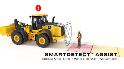 At this year’s CONEXPO-CON/AGG show, John Deere is showcasing its latest technology offerings including vision and object detection solutions, SmartWeigh, standard EZ Grade on P-Tier small dozers and a variety of grade management and automation solutions.