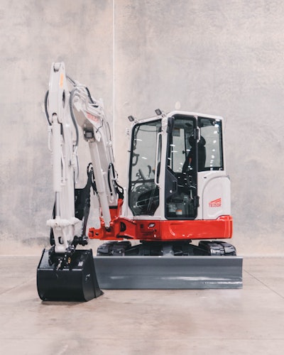 The TB350R provides a bucket breakout force of 10,431-lbs., a traction force of 12,320-lbs. and a maximum dig depth of 11-ft., 8.8-in.