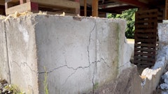 The defective concrete typically develops hairline cracks 15 to 20 years after being poured, then rapidly expands over the next several years.