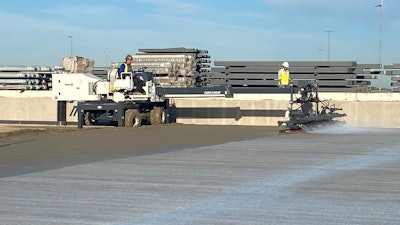 Concrete Broom + Cure Machine